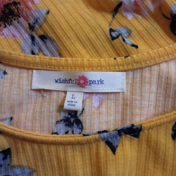 Wishful Park Twisted Knot Top Bright Floral sz M/L - Picture 3 of 7